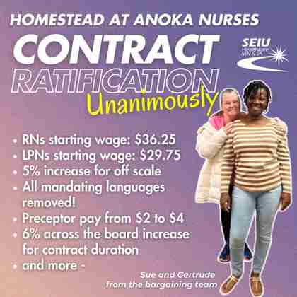 Anoka Homestead Nurses Contract Ratified